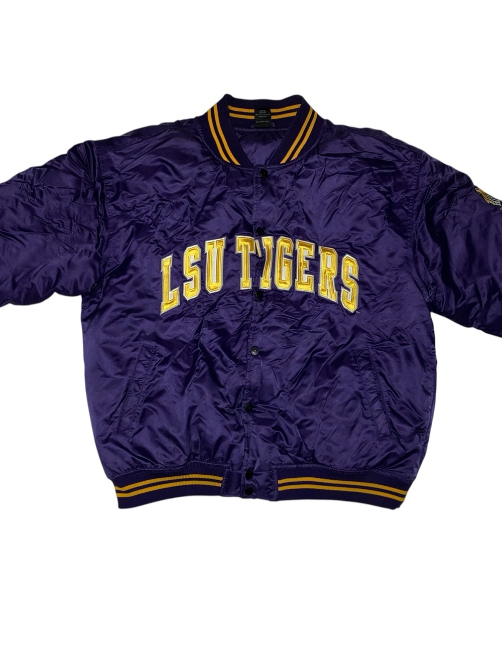 Starter Jacket—Vintage LSU Tigers Purple/Gold Outerwear Coat Size XL